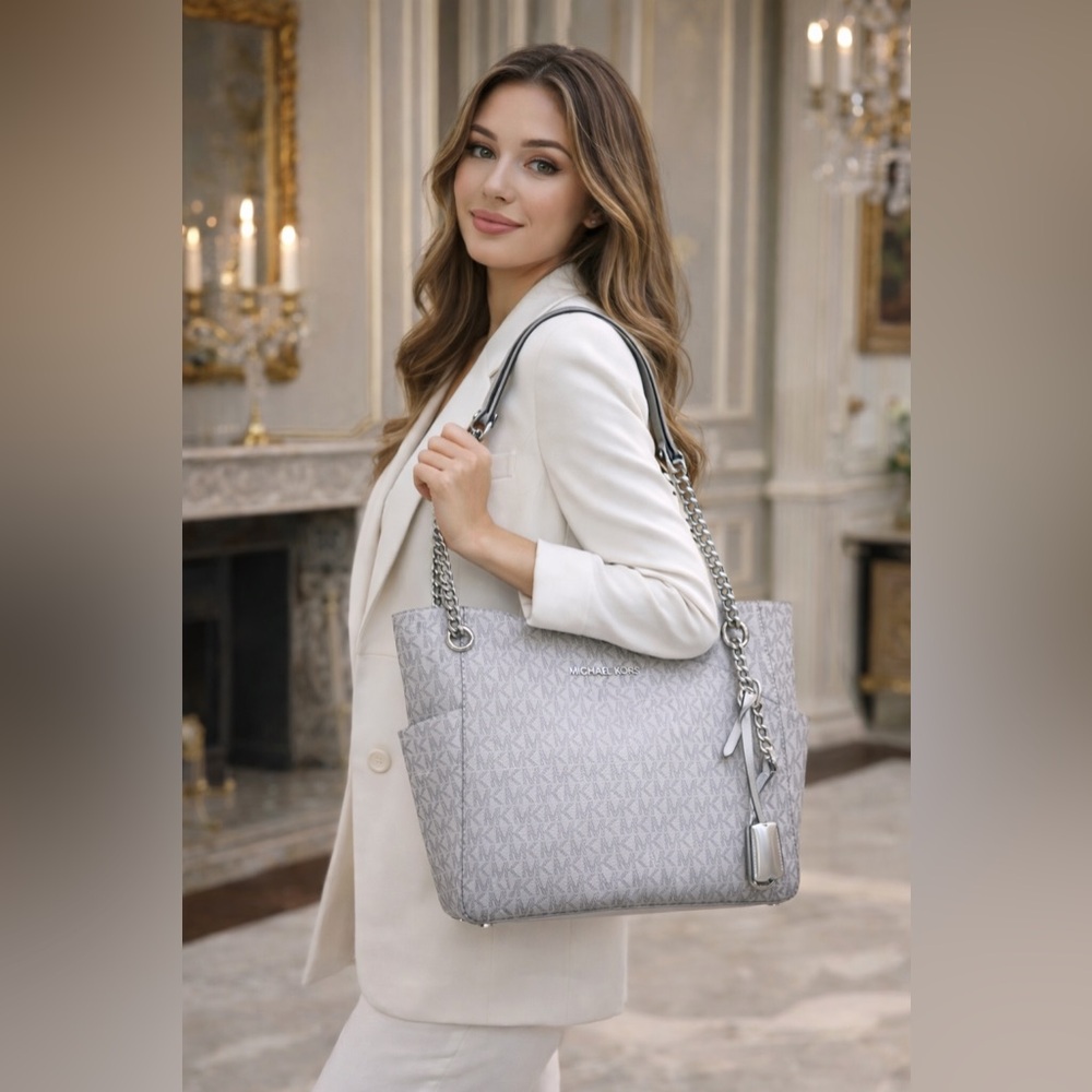 Michael Kors Gray large jet set Tote Bag